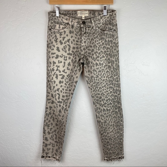 Current/Elliott The Stiletto in Grey Leopard Sz 26 - Picture 2 of 7